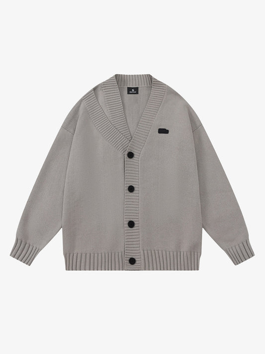 Cotton Blend Oversized V-Neck Cardigan Sweater for Men and Women 