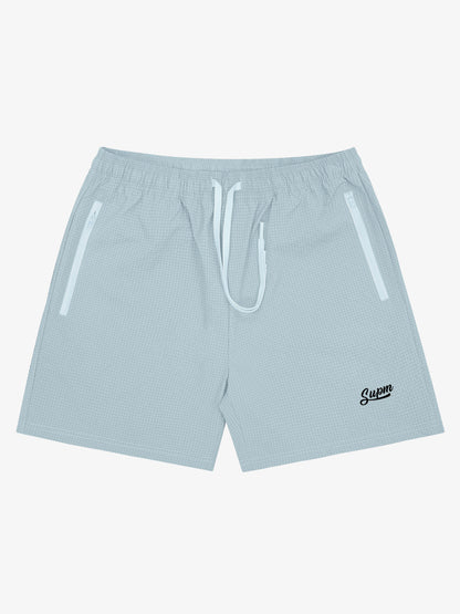 Minimalist Zip Pocket Drawstring Shorts