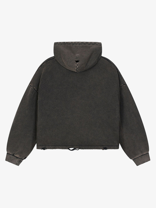 Tactical Vest Graphic Washed Boxy Hoodie