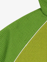 Wing Graphic Color Block Waffle Zip Hoodie