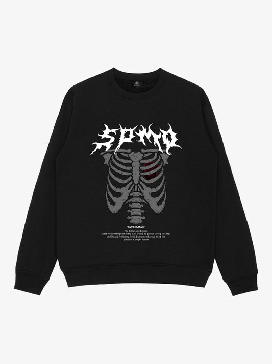 Gothic Skeleton Graphic Sweatshirt for Men - Perfect for Casual Wear and Festive Occasions 