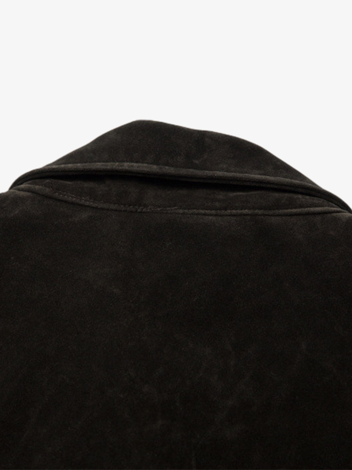 Retro Unique Metal Button Lapel Suede Bomber Jacket - 2538 