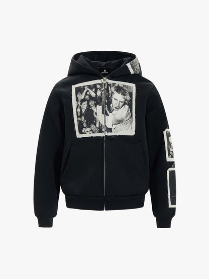 Stylish Graphic Hoodie with Unique Photo Print Design 