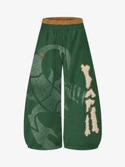 Scorpion Skeleton Graphic Wide-Leg Sweatpants