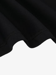 ストライプ文字グラフィック長袖Tシャツ