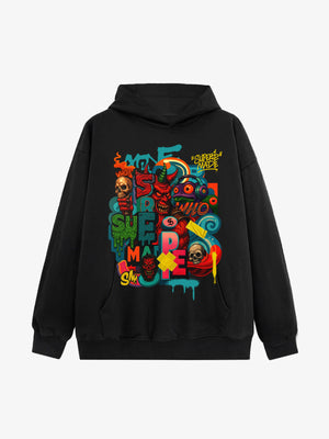 Thesupermade Devil Street Graffiti Carnival Hoodie 