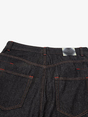 Jeans curvi con fibbia da aereo