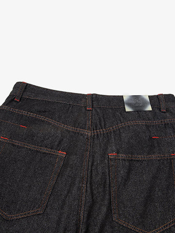 Jeans curvi con fibbia da aereo