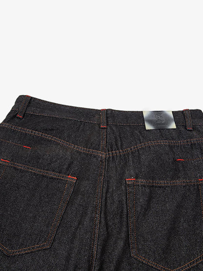 Jeans curvi con fibbia da aereo