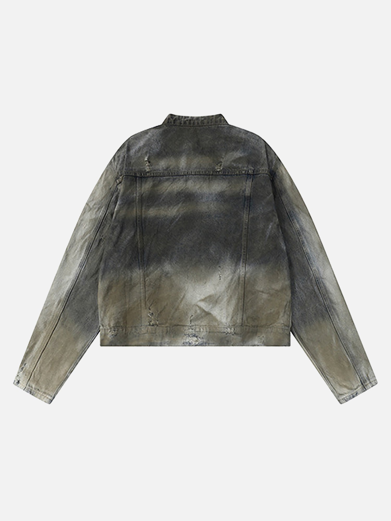 Thesupermade American Street Fashion Heavy Duty Washed Denim Jacket