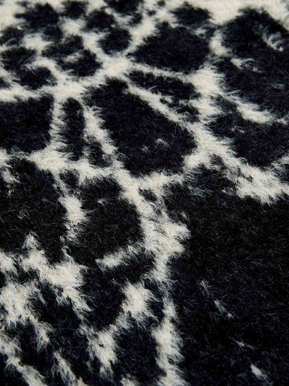 Abstract Ink Print Knit Sweater