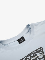 Street Style Cross Print Long-Sleeve T-Shirt