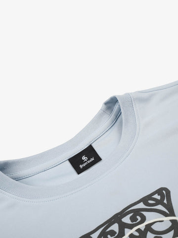Street Style Cross Print Long-Sleeve T-Shirt
