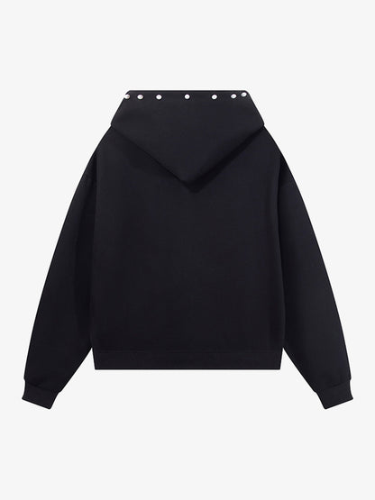 Stylish Embroidered Hoodie with Zip-Up Design for Men and Women - Perfect for Casual Wear 