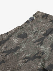 Leopard Camo Patchwork Cargo Pants
