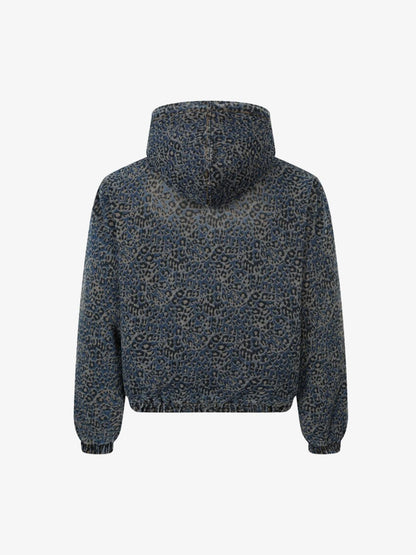 Vintage Lambswool Leopard Emblem Padded Jacket 