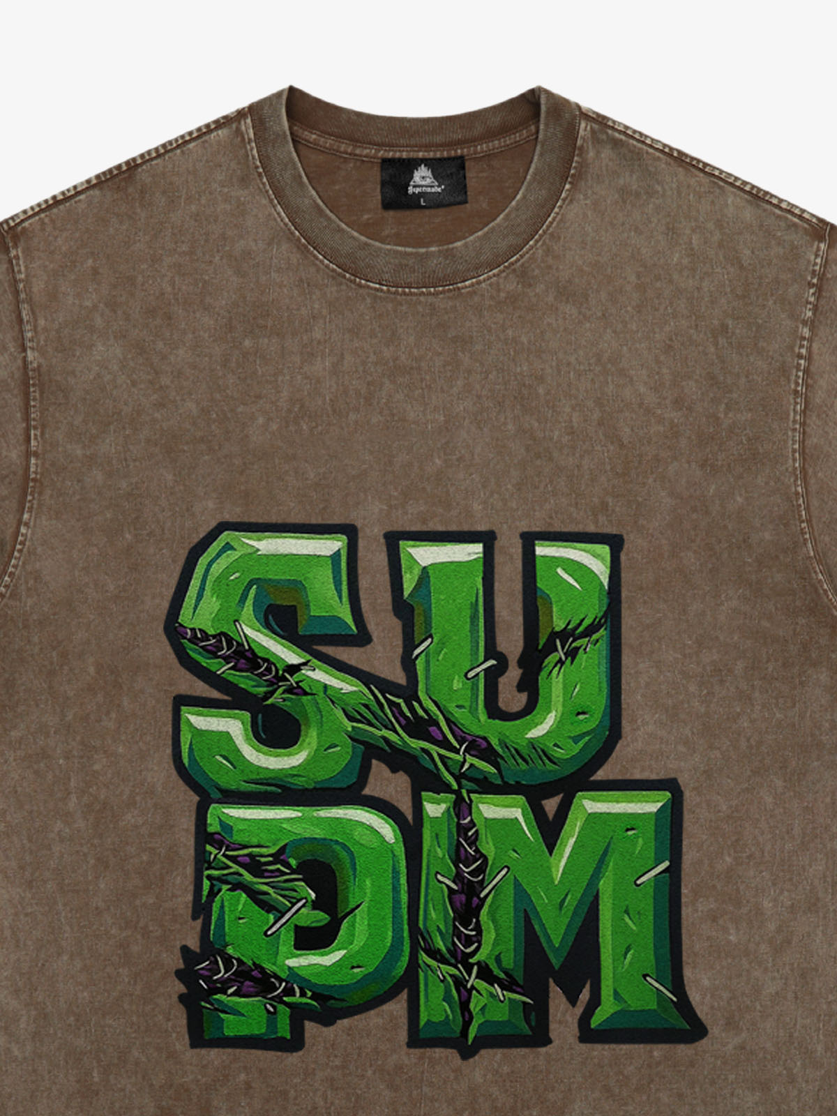Supermade Street Green Thorn Font T-Shirt 
