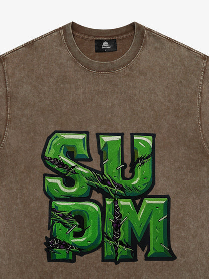 Supermade Street Green Thorn Font T-Shirt 