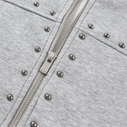 Studded Zip Hoodie