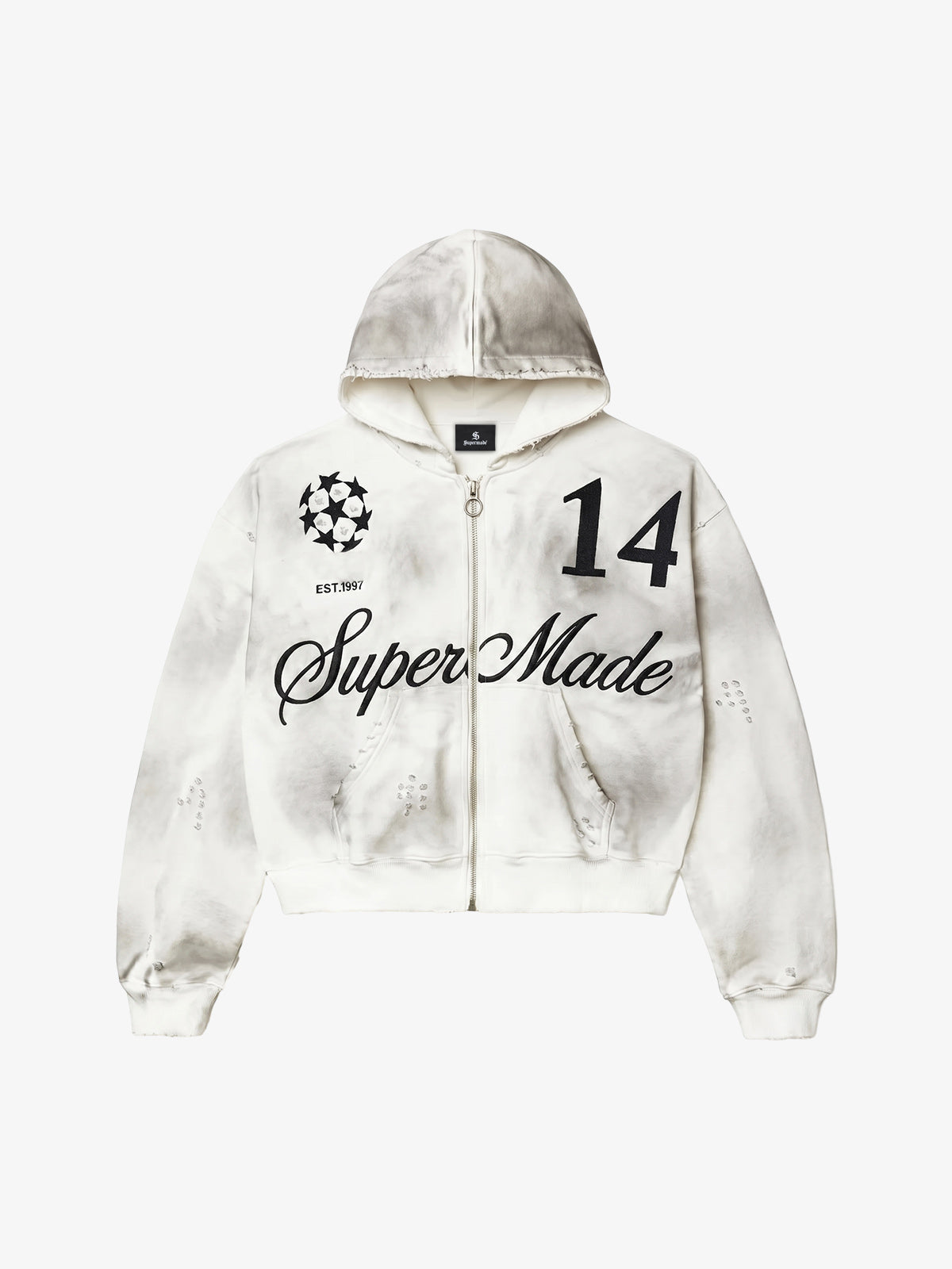 3D Digital Graphic Zip-Up Hoodie