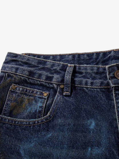 Vintage Washed Distressed Jeans 