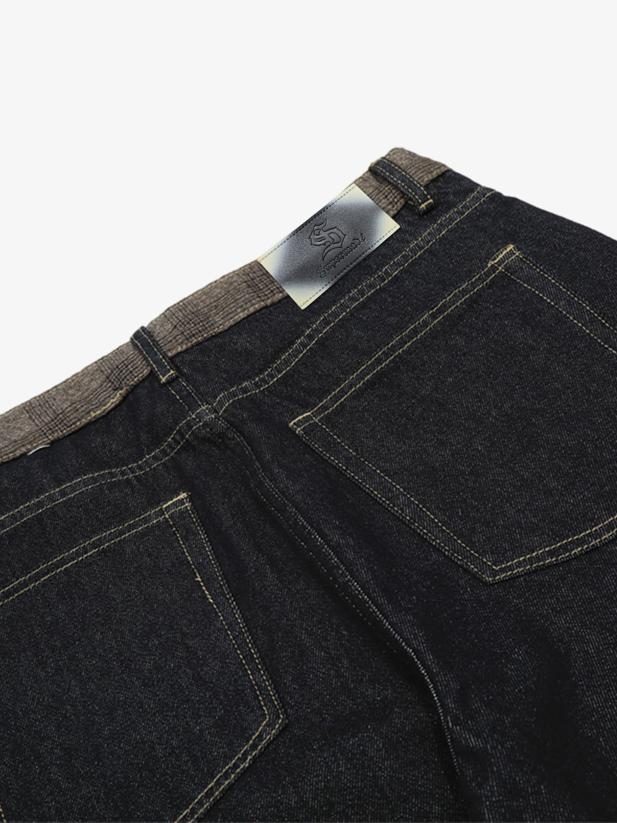 Stylish Wide-Leg Denim Trousers with Unique Cuff Design for Modern Fashionistas 