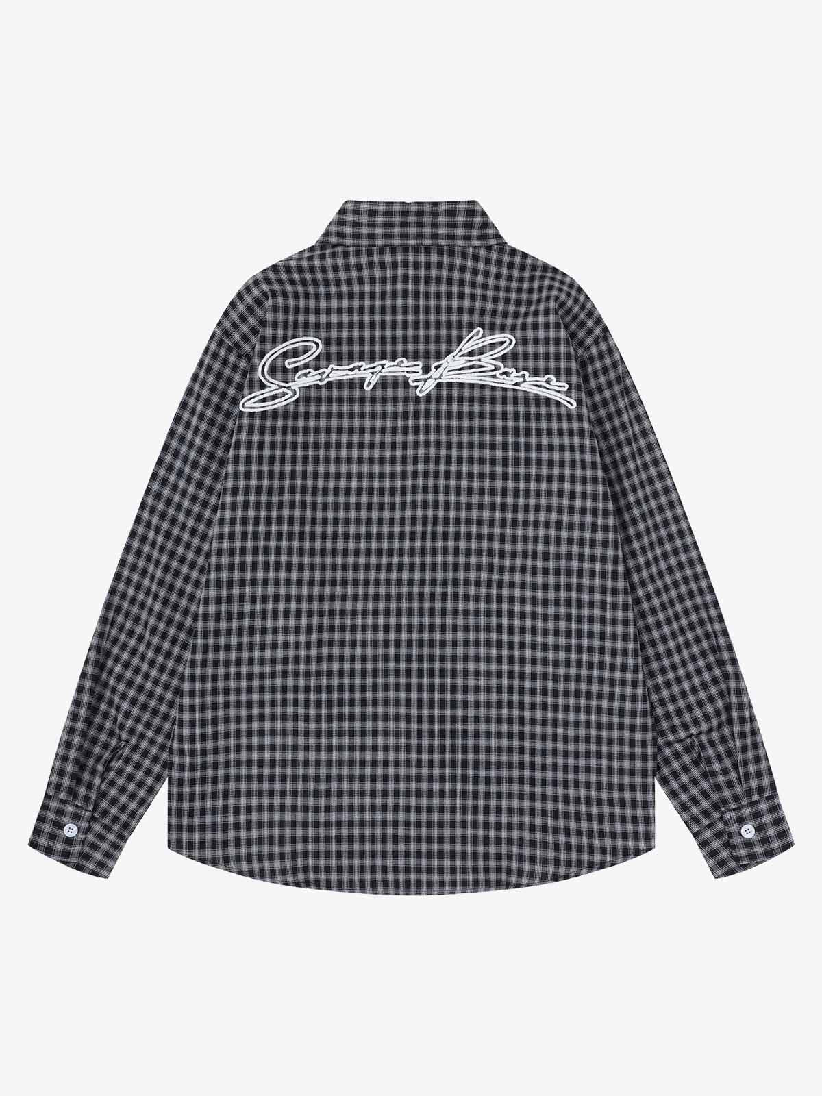 Street Retro Print Long-Sleeve Shirt