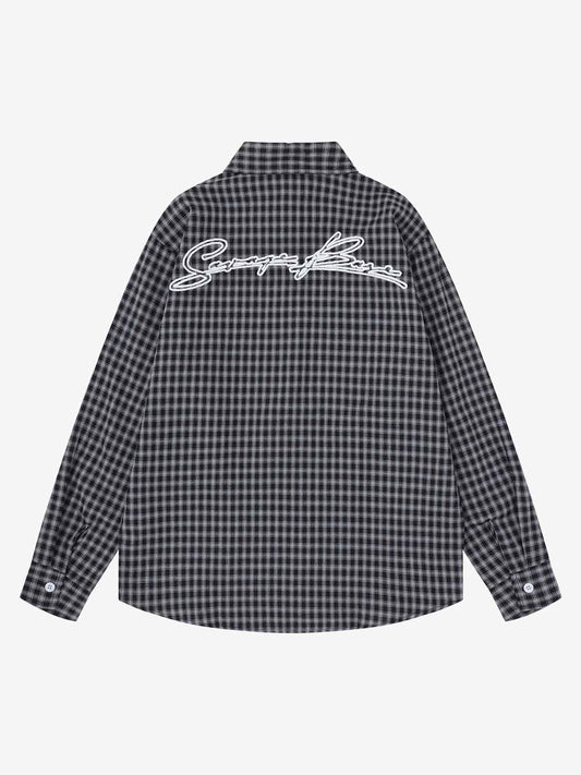 Street Retro Print Long-Sleeve Shirt