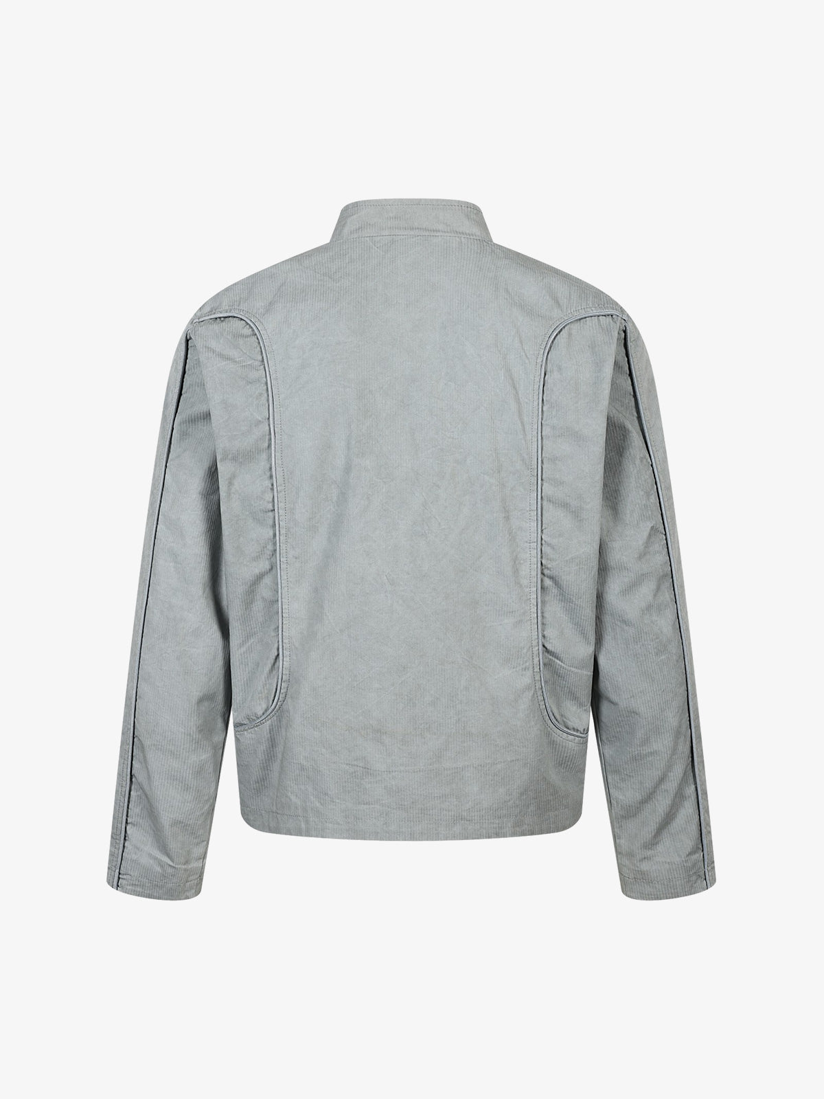 Retro Patchwork Stand Collar Work Jacket