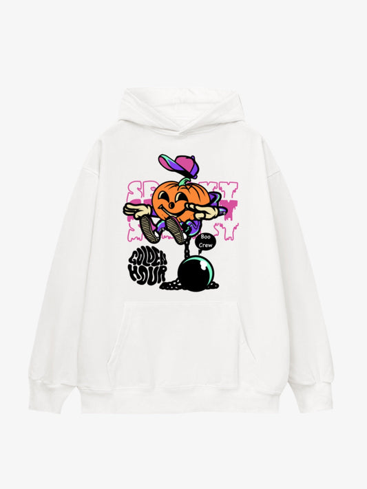 Golden Hour Boo Crew Halloween Cotton Hoodie 
