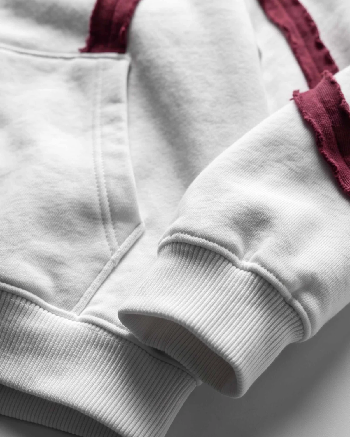 Pink Contrast Stripe Zip Hoodie & Curved-Leg Pants Set