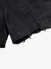Industrial Multi-Pocket Distressed Cargo Shorts 