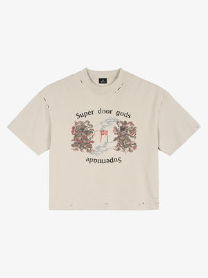 Embroidered Guardian Crop Tee