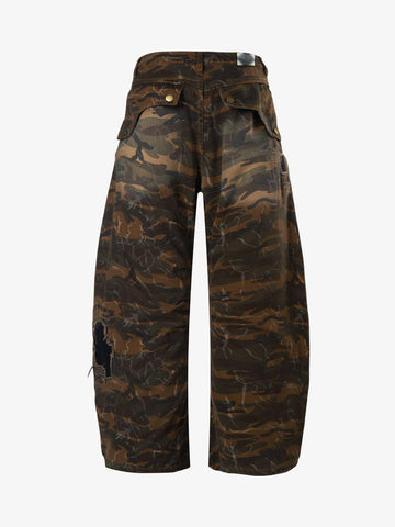 Camo Panel Embroidered Jeans