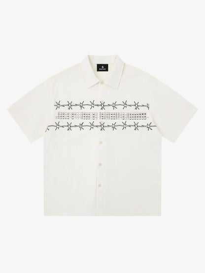 Barbed Wire Graphic Short Sleeve Shirt
