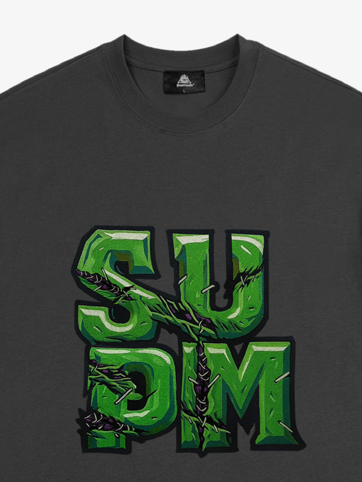 Supermade Street Green Thorn Font T-Shirt 