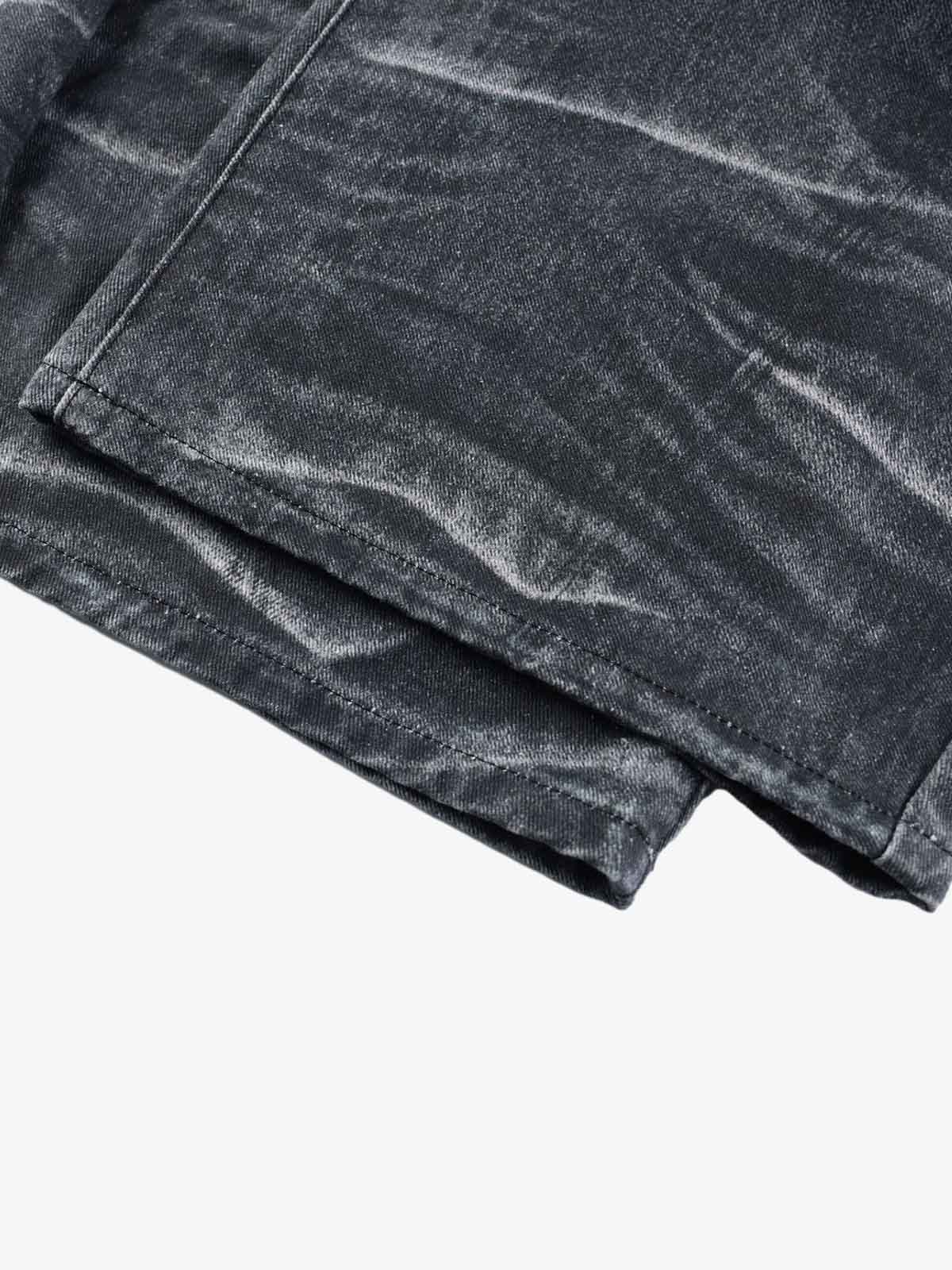 Butterfly Illusion Graphic Print Baggy Jeans 