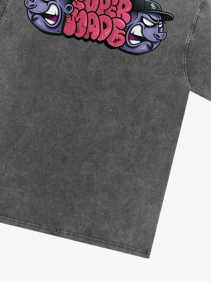Supermade Graffiti Head Stylish Graphic T-Shirt 