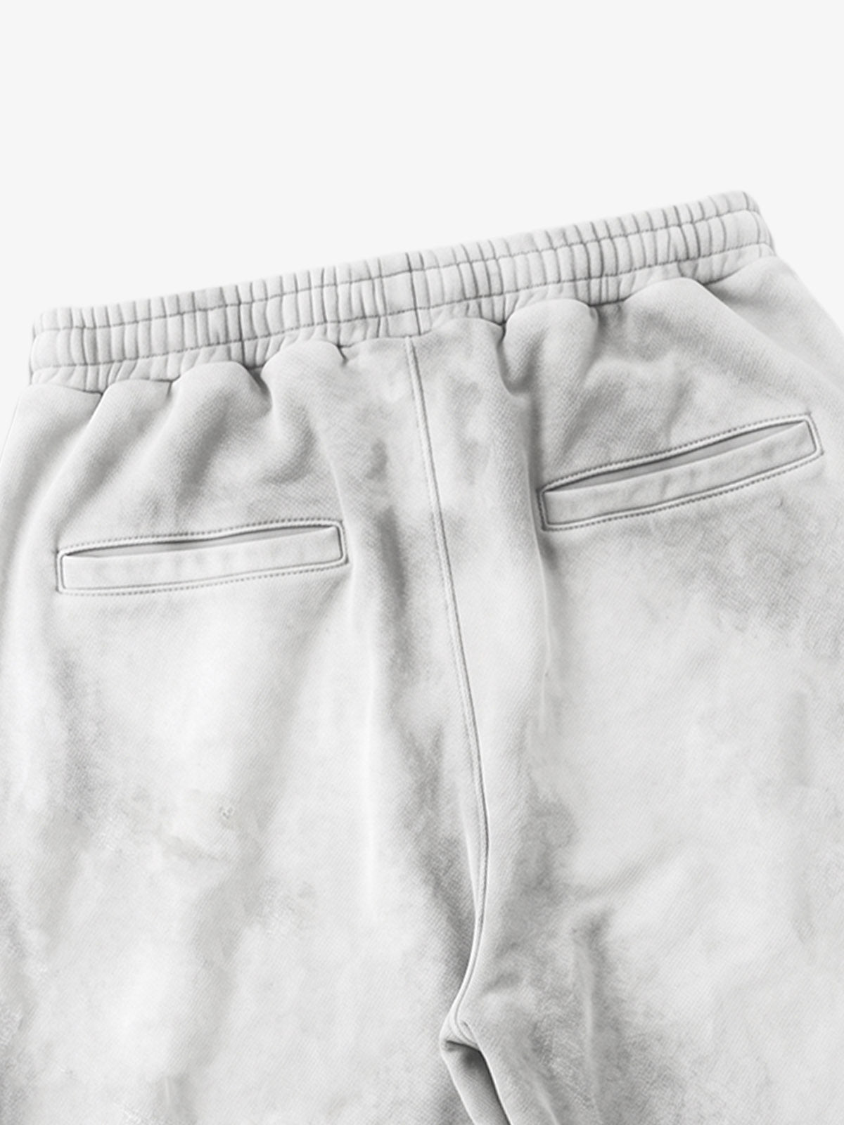 Faux Tongue-Stud Washed Distressed Baggy Pants