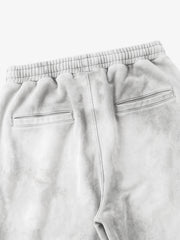 Faux Tongue-Stud Washed Distressed Baggy Pants