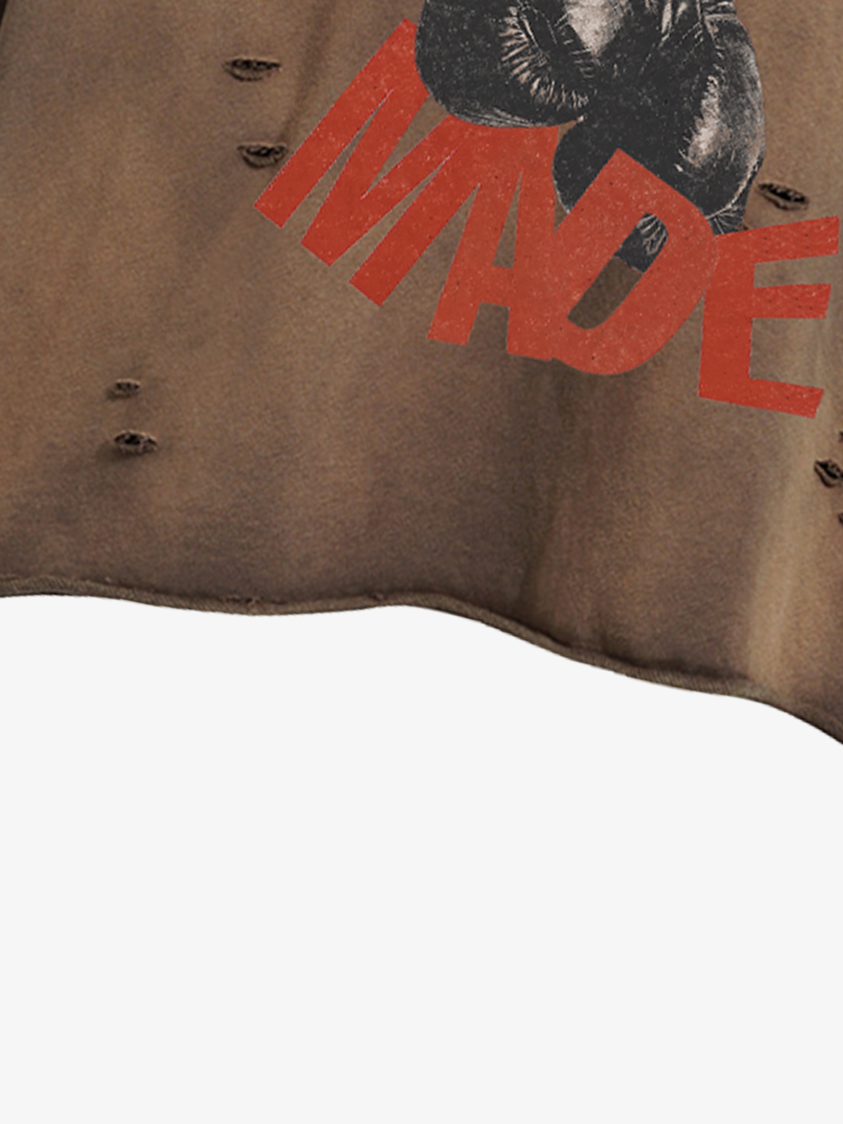 Washed Distressed Ripped Graphic Hoodie