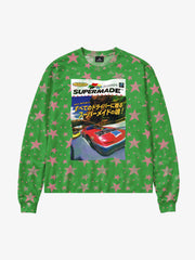 Skull Camo Racing Graphic Boxy Long Sleeve Tee
