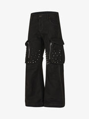Studded Multi-Pocket Cargo Pants