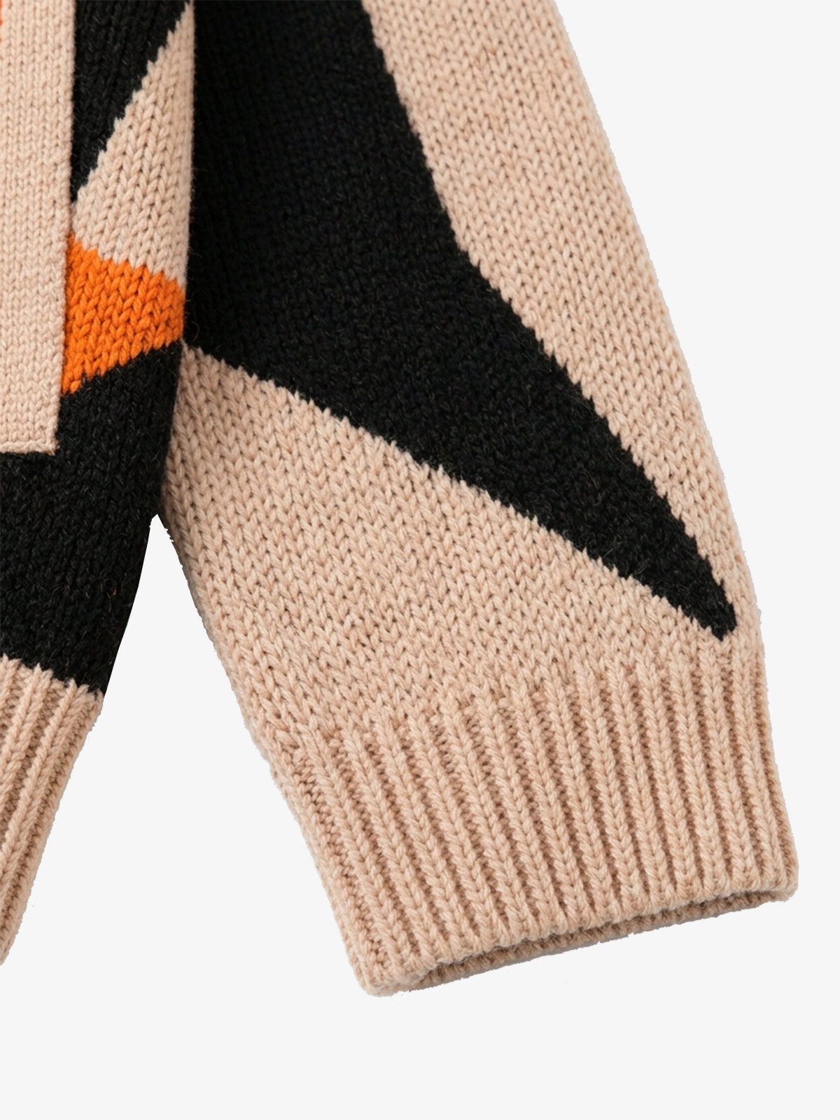 Vintage Racing Graphic Jacquard Knit Polo Sweater