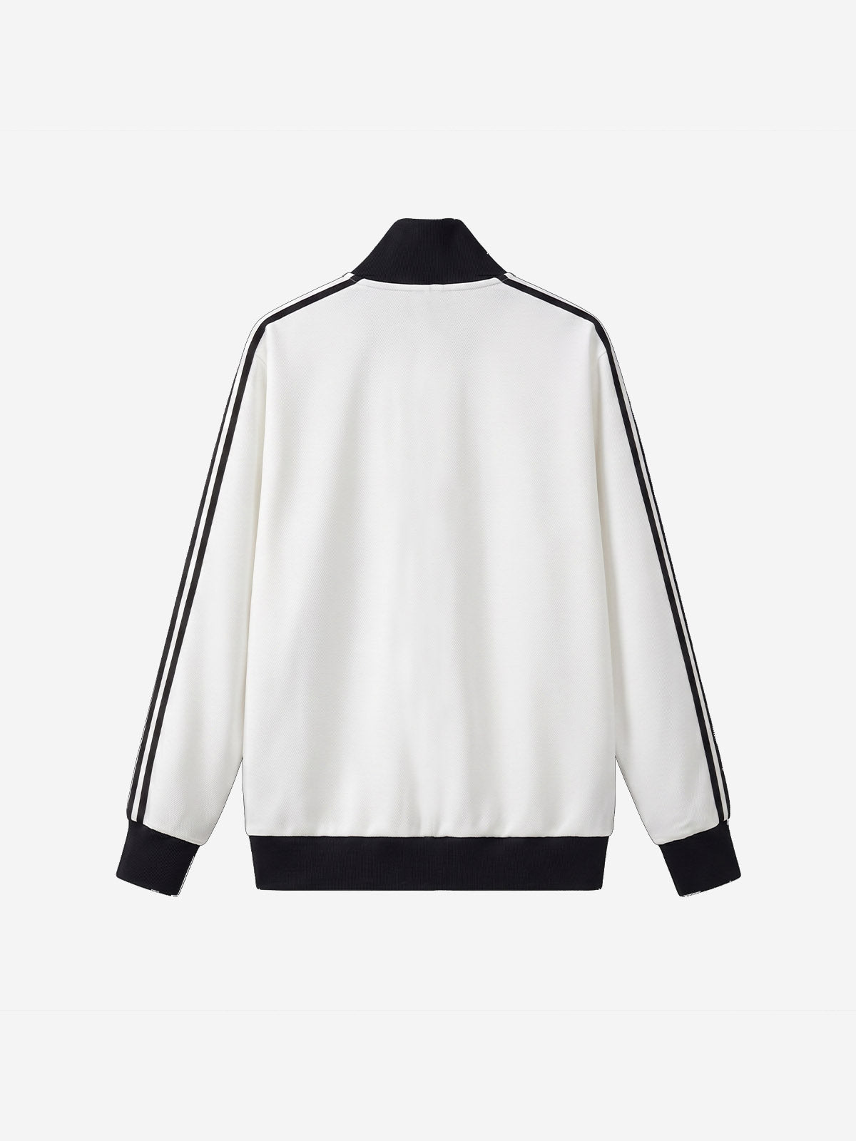 Star Embroidered Color Block Striped Heavyweight Sweatshirt