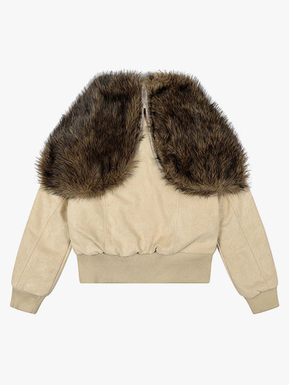 Stylish Hooded Jacket with Faux Fur Trim for Men and Women - Perfect for Casual Outfits 