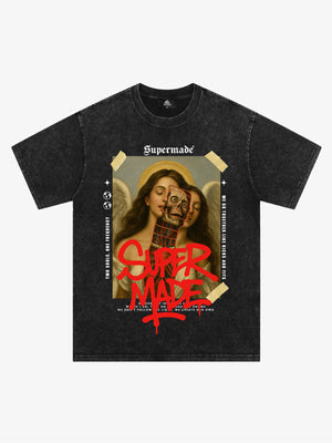 Angel and Demon Struggle Graphic T-shirt 