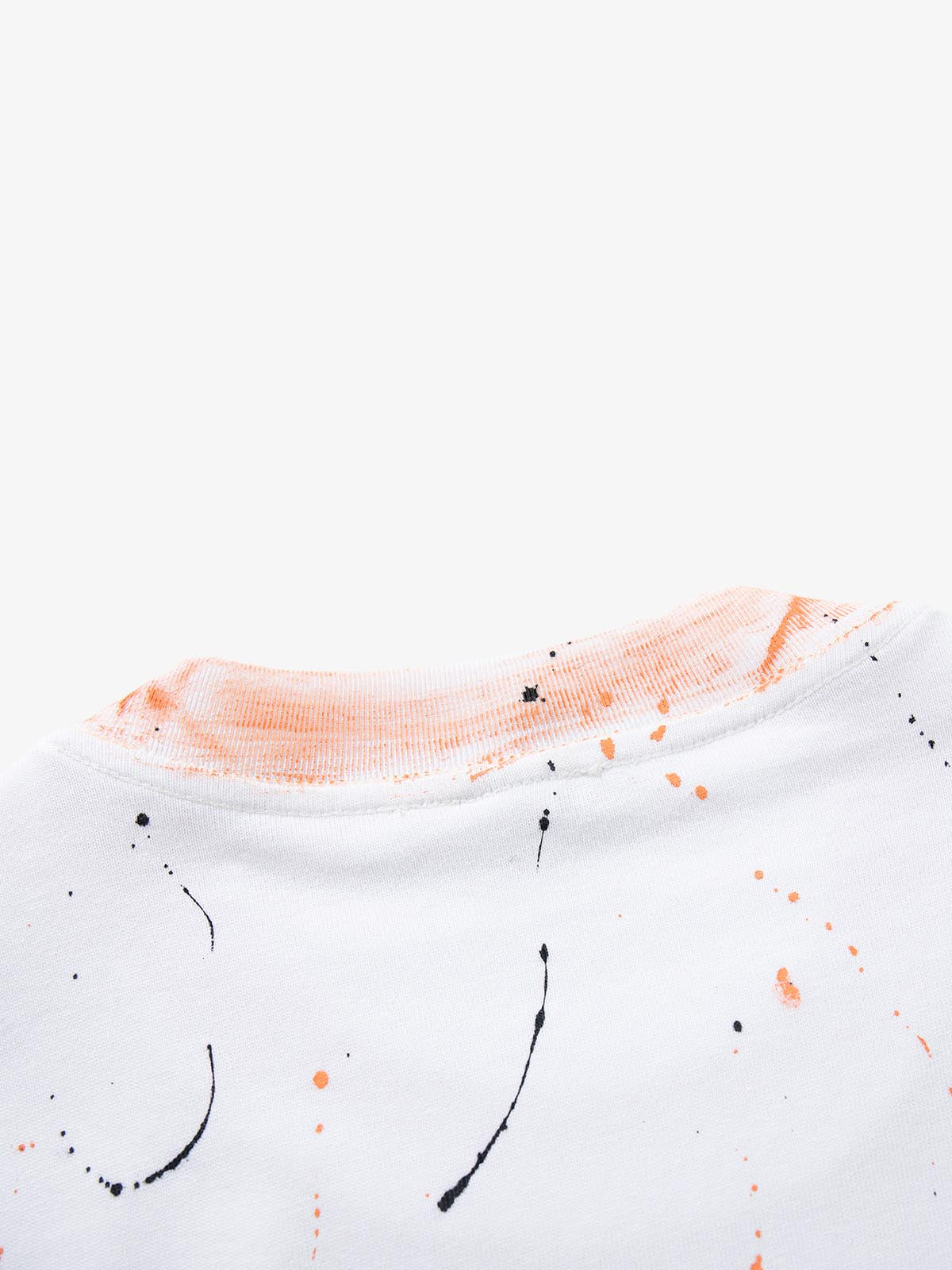 Splatter Paint Wax Graphic Crewneck Sweatshirt
