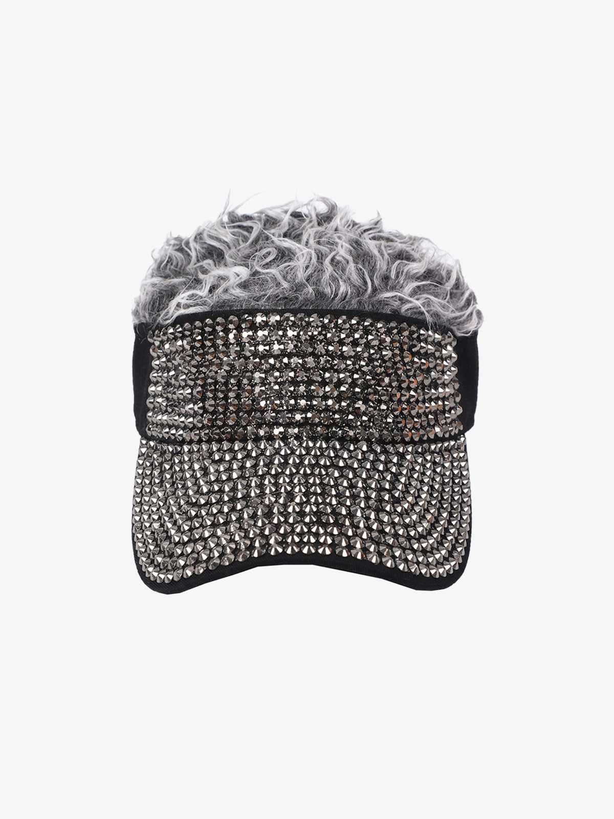 Rhinestone Faux Fur Sun Hat