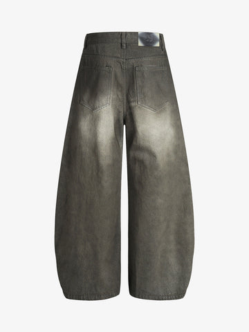 Vintage Faded Wide Barrel Jeans 